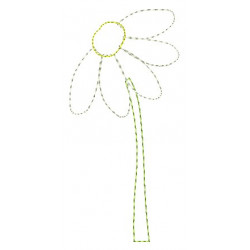 Stickdatei - Gänseblümchen Fransenappli